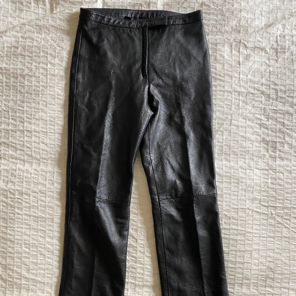 Black Vintage Leather pants, 26 waist - Picture 1 of 5